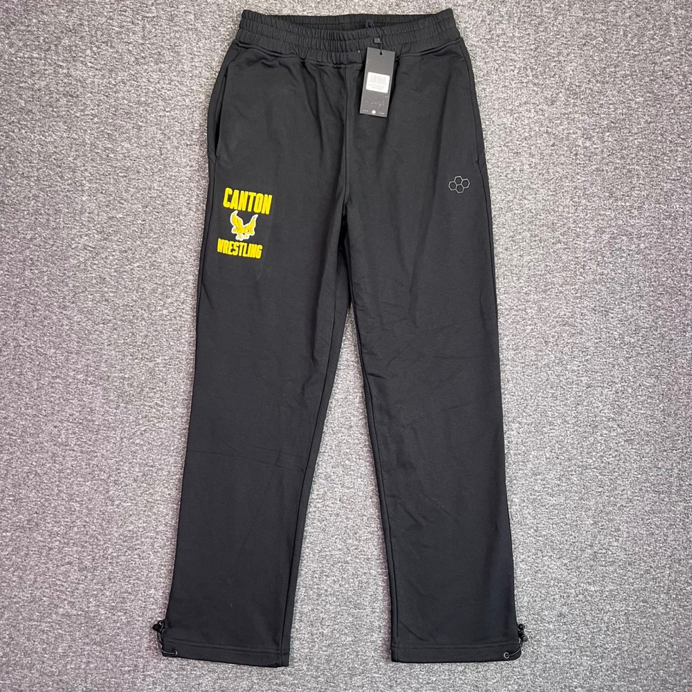 Rudis Luxe Terry Sweatpants Mens XS Black Canton‎ Wrestling Pockets Gym Wear NEW